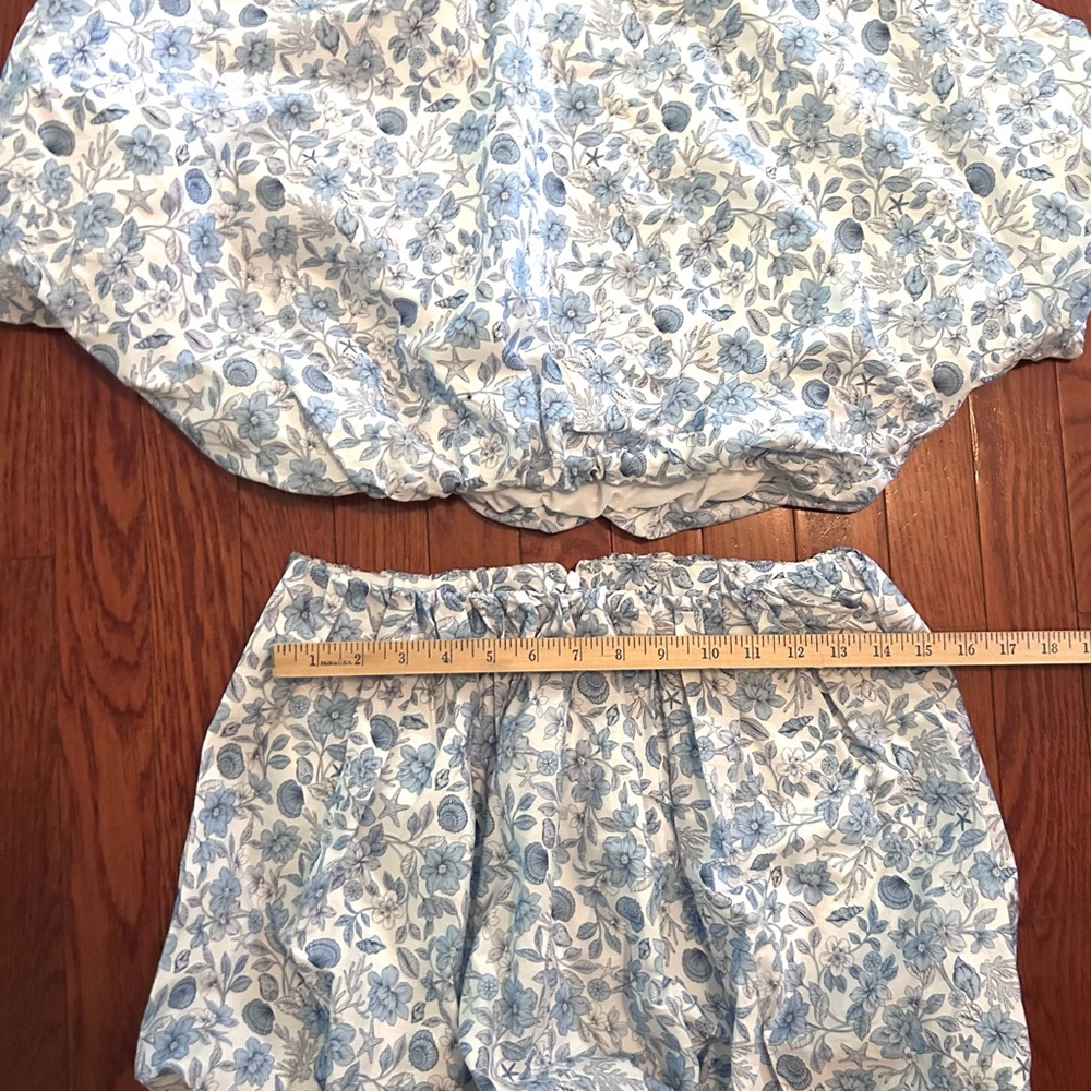 GB Floral Matching Top & Bubble Shorts Set – White/Blue – Women’s S – NWT - Picture 7 of 10